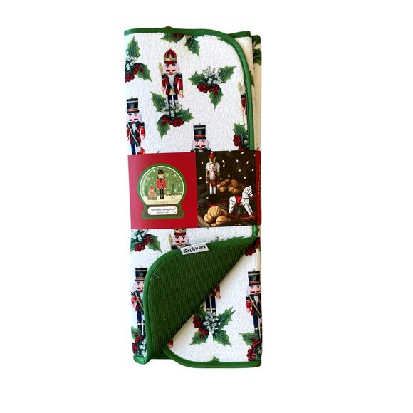 2pc Mint & Ivy NUTCRACKER Kitchen Drying Mats 16x19 Reversible Christmas Holiday - Picture 11 of 12